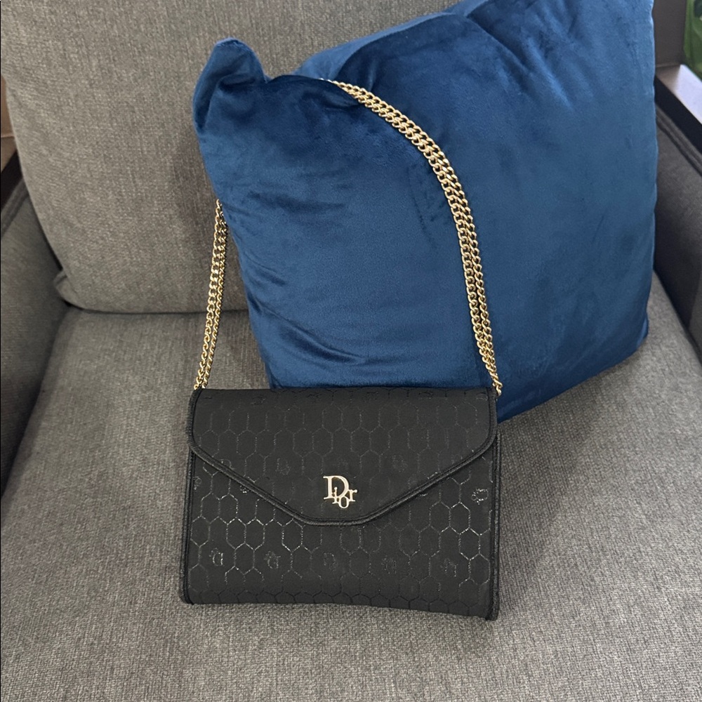 Christian Dior honeycomb envelope flap Crossbody clutch pouch shoulder - Picture 16 of 17